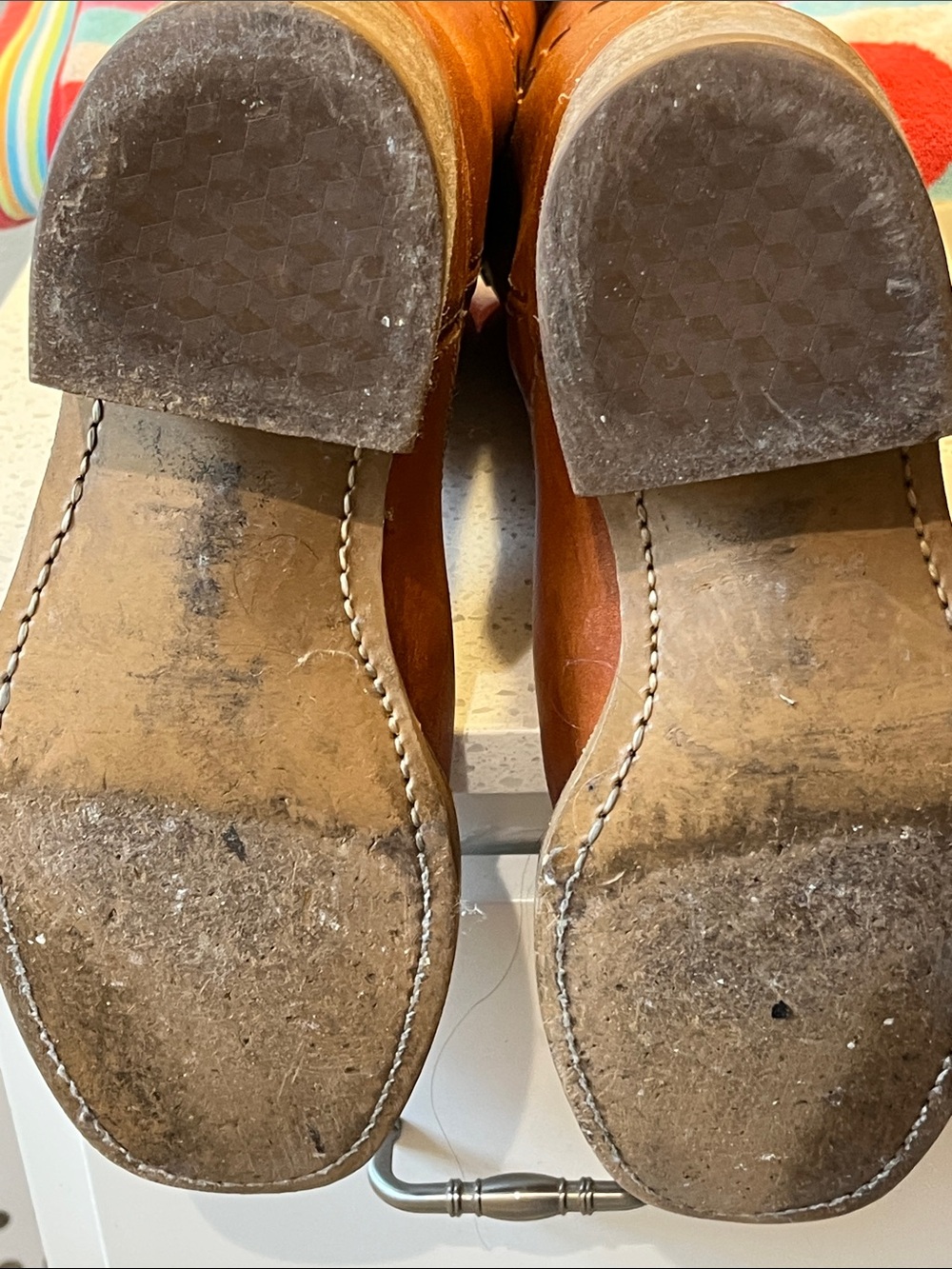 Women’s Tall Leather Heeled Frye campus “like “boots - Picture 8 of 9